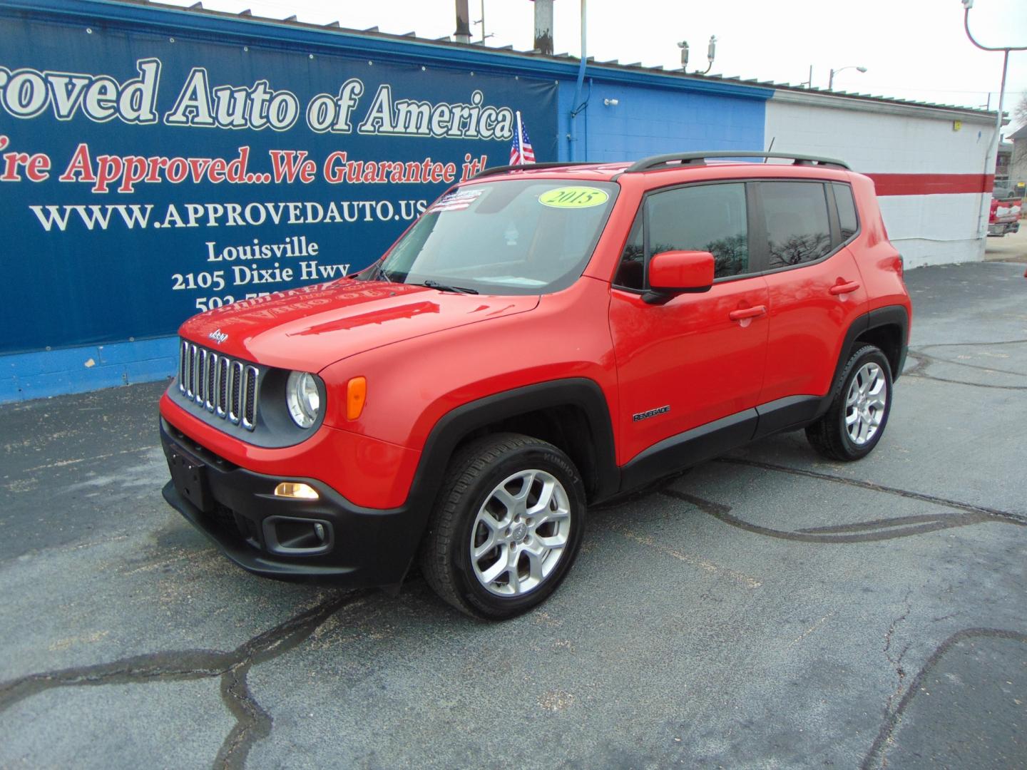 2015 Red JEEP RENEGADE (ZACCJBBT0FP) , located at 2105 Dixie Hwy, Louisville, KY, 40210, (502) 772-3333, 38.220932, -85.795441 - Photo#1