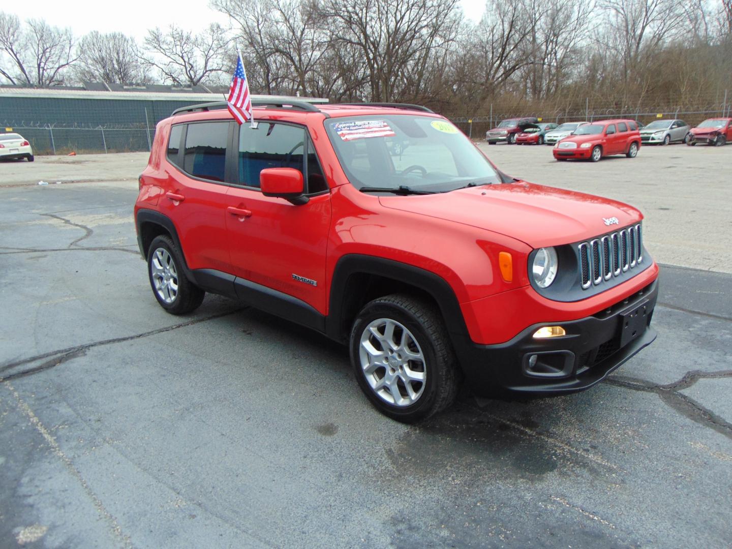 2015 Red JEEP RENEGADE (ZACCJBBT0FP) , located at 2105 Dixie Hwy, Louisville, KY, 40210, (502) 772-3333, 38.220932, -85.795441 - Photo#3