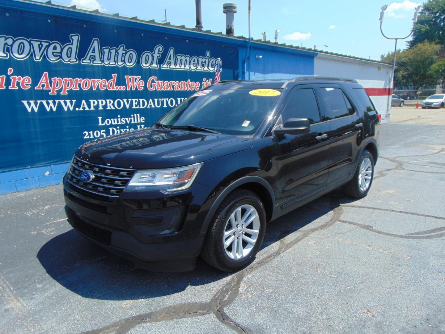 2017 Black Ford Explorer (1FM5K7B83HG) with an V6 3.5 Liter engine, Auto, 6-Spd SelectShift transmission, located at 2105 Dixie Hwy, Louisville, KY, 40210, (502) 772-3333, 38.220932, -85.795441 - We're Kentuckiana's Number 1 Buy Here Pay Here and 2nd chance finance dealership! Conveniently located in central Louisville, Kentucky and right across the Ohio river from Southern Indiana we strive to provide clean dependable used cars, trucks, vans and SUV’s with affordable down payments and pay - Photo#3